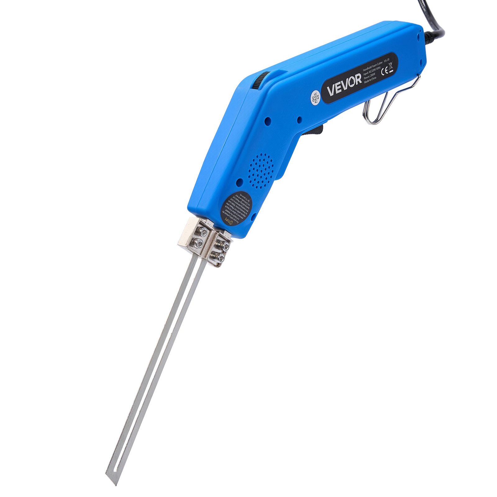 VEVOR Hot Knife Foam Cutter, 200W Electric Foam Cutting Tool, 50℃ - 500℃ Adjustable Styrofoam Cutter with 150mm & 200mm Cutting Blades for KT Board, Polyethylene, Sponge, Rubber - Tool Box Included