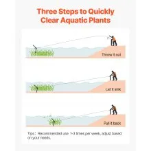 Lake Weed Cutter Pond Aquatic Plant Cutting Tool with 62 in Max Cut Width