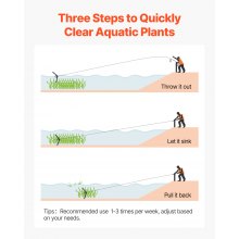 Lake Weed Cutter Pond Aquatic Plant Cutting Tool with 48 in Max Cut Width