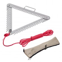24" Pond Aquatic Weed Rake with Handle 3-Sided Foldable Lake Weed Rake 30ft Rope