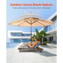 Tiki Umbrella 2-Tier Thatched Patio Umbrella 9 ft for Pool Patio Beach
