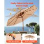 Tiki Umbrella 2-Tier Thatched Patio Umbrella 9 ft for Pool Patio Beach