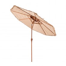 Tiki Umbrella 2-Tier Thatched Patio Umbrella 9 ft for Pool Patio Beach