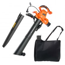 VEVOR Electric Leaf Blower 3-in-1 Blower Vacuum Mulcher 12Amp 217.35MPH 53.27CFM