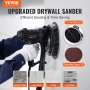 VEVOR Drywall Sander 800W Brush Motor 1200-2300RPM Variable Speed & Auto Vacuum