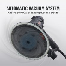 VEVOR Drywall Sander, 800W Electric Sander with 12 Sanding Discs, Variable Speed 1200-2300 RPM Wall Sander with Automatic Vacuum Dust Collection System, Double LED Lights, Dust Bag, Detachable Edge