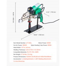 Handheld Plastic Welding Extruder 800W Hitachi Motor Extrusion Welding Gun