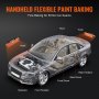 handheld flexible paint baking on car parts with VEVOR infrared curing lamp for fine baking of seams.