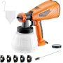 VEVOR 700W Electric Paint Sprayer with 1300ml Container - HVLP Spray Gun with 5 Copper Nozzles - Ideal for Home Interior, Exterior, House Painting, and Furniture - Includes 3 Spray Patterns