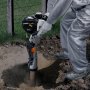 VEVOR 37.77cc Gas-Powered T Post Driver, 4-Stroke Engine Gasoline Fence Piling Pounder, with 3 Post Driving Head(45/55/88 mm) , 1000W Portable Piledriver For Farm, Ranch Fencing, Road Improvements