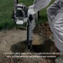 VEVOR 37.77cc Gas-Powered T Post Driver, 4-Stroke Engine Gasoline Fence Piling Pounder, with 2 Post Driving Head(55/70 mm) , 1000W Portable Piledriver For Farm, Ranch Fencing, Road Improvements