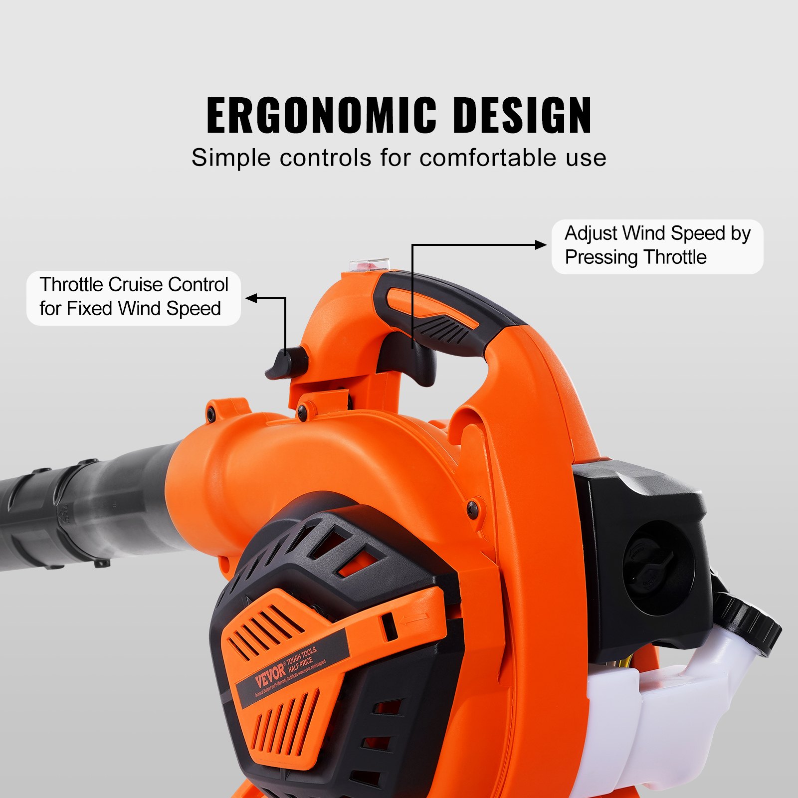 Leaf Blower, 26CC 2-Cycle Handheld Leaf Blower with A Fuel Tank, 2-in-1 Blower 425CFM Air Volume 156MPH Speed, Ideal for Lawn Care, Leaf Cleaning, and Snow Removal Leaf Blower, 26CC 2-Cycle Handheld Leaf Blower with A Fuel Tank, 2-in-1 Blower 425CFM Air Volume 156MPH Speed, Ideal for Lawn Care, Leaf Cleaning, and Snow Removal