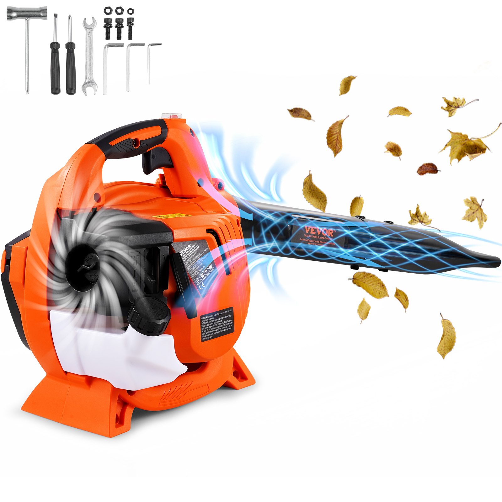 Leaf Blower, 26CC 2-Cycle Handheld Leaf Blower with A Fuel Tank, 2-in-1 Blower 425CFM Air Volume 156MPH Speed, Ideal for Lawn Care, Leaf Cleaning, and Snow Removal Leaf Blower, 26CC 2-Cycle Handheld Leaf Blower with A Fuel Tank, 2-in-1 Blower 425CFM Air Volume 156MPH Speed, Ideal for Lawn Care, Leaf Cleaning, and Snow Removal