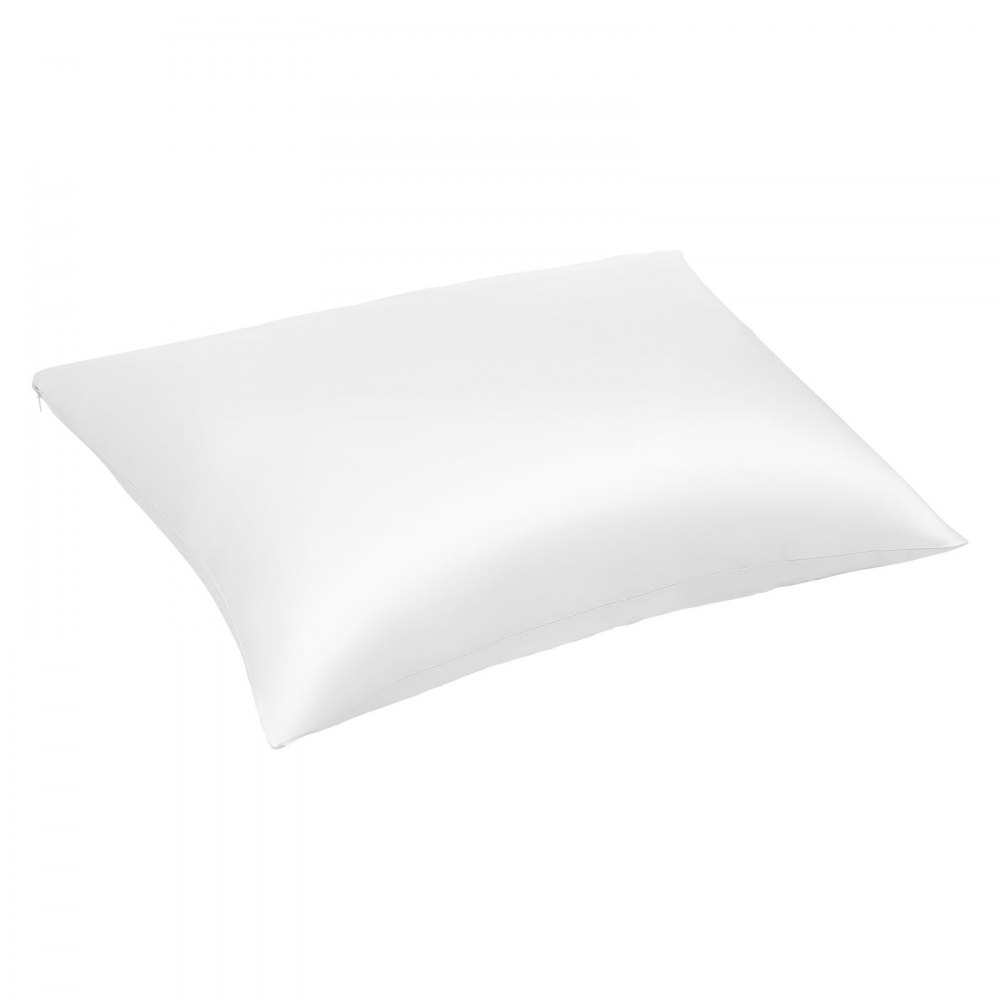 VEVOR Silk Pillowcase, 100% Pure Mulberry Silk Pillow Case, 26 in x 20 in Standard Silky Pillow Case for Hair and Skin, Smooth, Soft and Breathable Pillowcase with Hidden Zipper, for Sleeping (White)