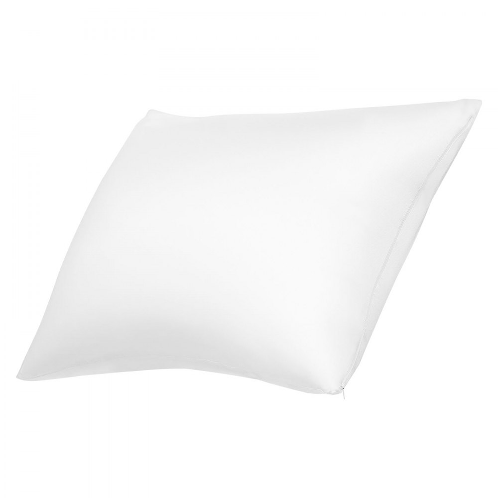 VEVOR Silk Pillowcase, 100% Pure Mulberry Silk Pillow Case, 26 in x 20 in Standard Silky Pillow Case for Hair and Skin, Smooth, Soft and Breathable Pillowcase with Hidden Zipper, for Sleeping (White)