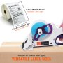 VEVOR Manual Label Applicator, 0.59-2.17 inches Label Width, 0.79-2.36 inches Label Length, Portable Hand-Held Labeling Machine with Label Roll and TPR Roller for Round Bottles, Boxes, Fruits Labeling