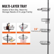 VEVOR 42" to 114" High Shower Corner Caddy Tension Pole Rust-Proof Tension Pole