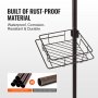 VEVOR 42" to 114" High Shower Corner Caddy Tension Pole Rust-Proof Tension Pole