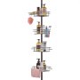 VEVOR 42" to 114" High Shower Corner Caddy Tension Pole Rust-Proof Tension Pole