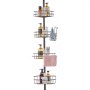 VEVOR 56" to 114" High Shower Corner Caddy Tension Pole Rust-Proof Tension Pole