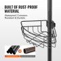 VEVOR 39" to 125" High Shower Corner Caddy Tension Pole Rust-Proof Tension Pole