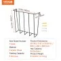 VEVOR Livestock Hay Feeder, 24 Gallons Large Capacity, Heavy-Duty Steel Goat Hay Rack, 27'' Long Wall Mounted Horse Hay Holder, Multiple Sided Feeding Rack for Sheep Farm Livestock Indoor Outdoor