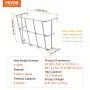 VEVOR Livestock Hay Feeder, 18.5 Gallons Large Capacity, Heavy-Duty Steel Goat Hay Rack, 24.4" Long Wall Mounted Horse Hay Holder, Multiple Sided Feeding Rack for Sheep Farm Livestock Indoor Outdoor