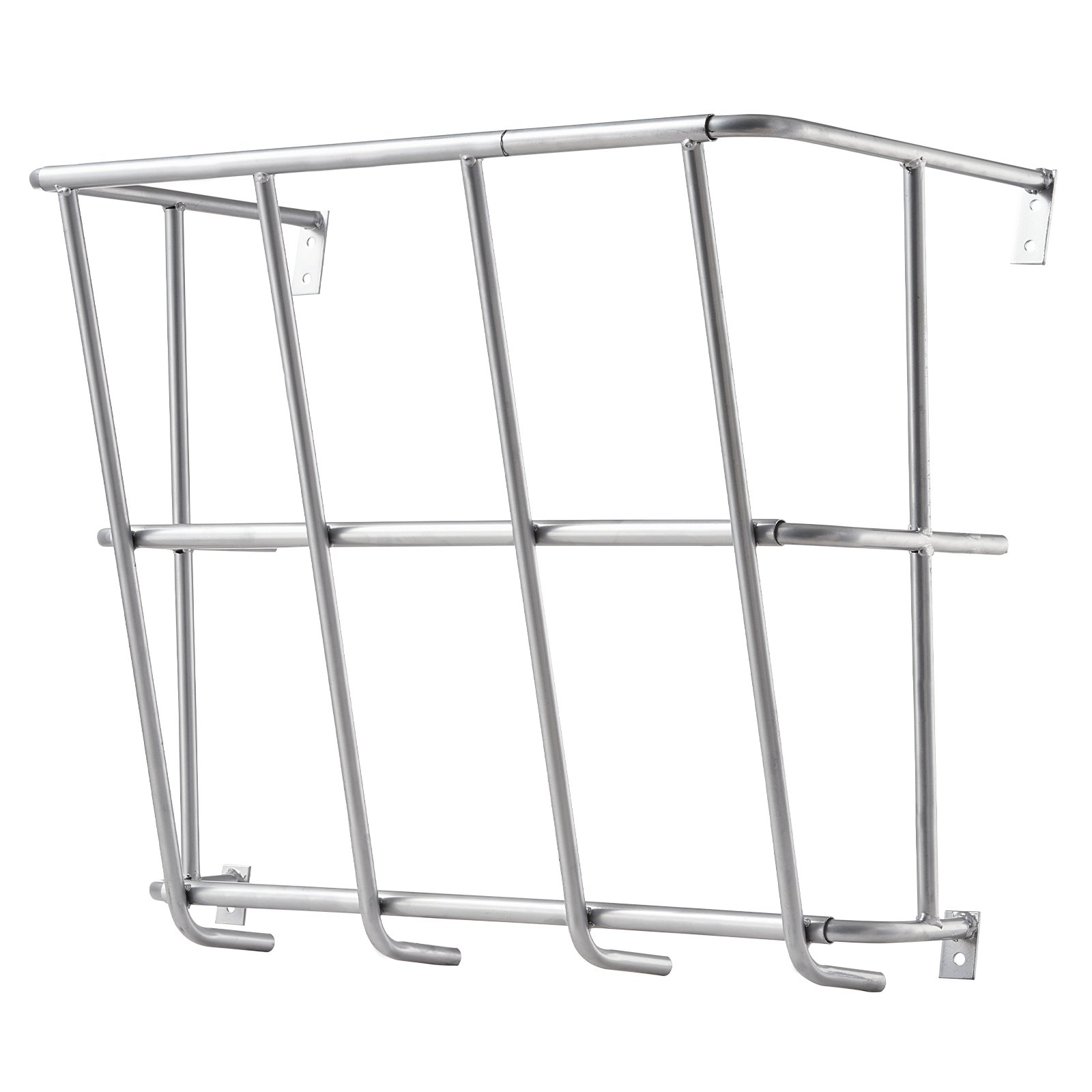 VEVOR Livestock Hay Feeder, 18.5 Gallons Large Capacity, Heavy-Duty Steel Goat Hay Rack, 24.4" Long Wall Mounted Horse Hay Holder, Multiple Sided Feeding Rack for Sheep Farm Livestock Indoor Outdoor