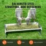 VEVOR Livestock Feeding Trough, 22 Gallon Capacity, 45" Hay Feeder, Heavy Duty Steel Livestock Trough, Galvanized Steel Sheep Feeder Trough Feeding up to 10 Goats for Horse Sheep Hog Farm Sheds Pen