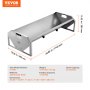 VEVOR Livestock Feeding Trough, 83L Capacity, 1140mm Hay Feeder, Heavy Duty Steel Livestock Trough, Galvanized Steel Sheep Feeder Trough Feeding up to 10 Goats for Horse Sheep Hog Farm Sheds Pen