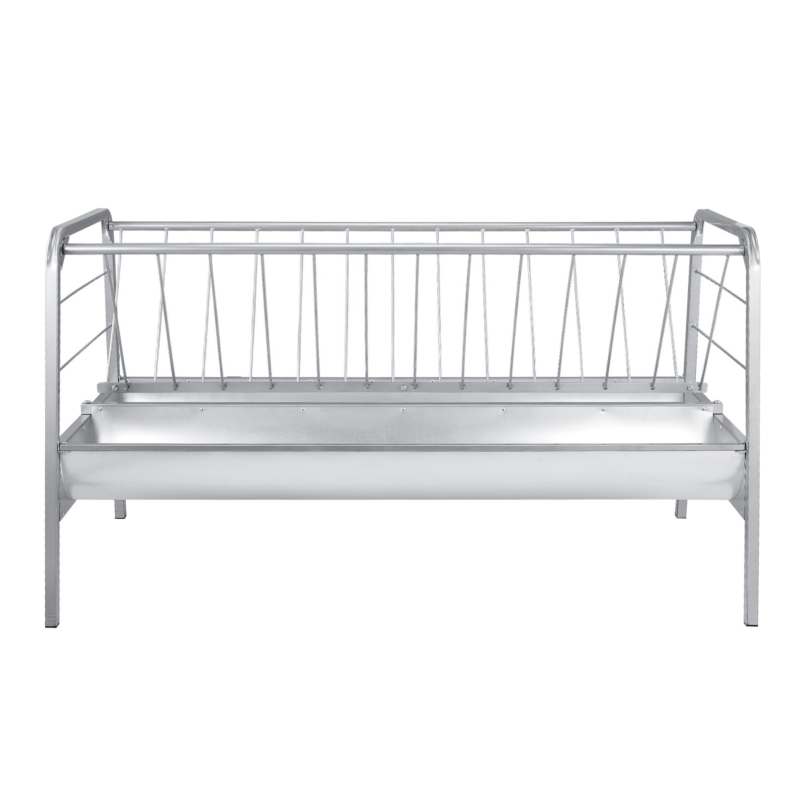 VEVOR Livestock Hay Feeder, 2 in 1 Grain & Hay Feeder, 300L Capacity, 147 cm Long Goat Pasture Feeding with Deeper Feeding Pan, Heavy Duty Steel Grain Holder for Sheep Sheds, Farms, Horse Barns, Yards