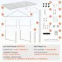 VEVOR Goat & Sheep Stand, 47x23 inch Livestock Stand, Metal Livestock Milking and Shearing Stand 21" to 33" Adjustable Height, with Headpiece and Nose Loop, 500lbs Loading Weight, White