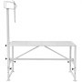 VEVOR Goat & Sheep Stand, 47x23 inch Livestock Stand, Metal Livestock Milking and Shearing Stand 21" to 33" Adjustable Height, with Headpiece and Nose Loop, 500lbs Loading Weight, White