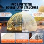 VEVOR 12FT Dome Bubble Tent Double Cover w/ Transparent Window for Camping Party