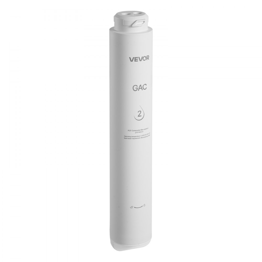 VEVOR Reverse Osmosis System GAC Activated Carbon Replacement Filter for RO, Easy Replacement for 12 Months, Reduces Discoloration and Odor, Fits RO System SS-201/SS-202/SS-203/SS-204/SS-205/SS-206