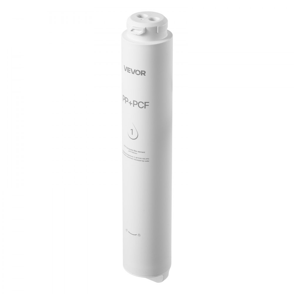 VEVOR Reverse Osmosis System PCF Pre-Composite Replacement Filter Cartridge, Easy Replacement for 12 Months, Reduces Chlorine, Compatible with RO System SS-201/SS-202/SS-203/SS-204/SS-205/SS-206 Units