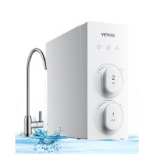 Reverse Osmosis System 400 GPD 8-stage Tankless Under Sink Water Filter System