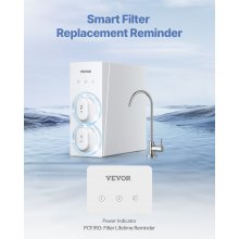 VEVOR Reverse Osmosis System 400 GPD 8-stage Tankless Under Sink Water Filter