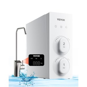 VEVOR Reverse Osmosis System, 600 GPD 8-stage Tankless Reverse Osmosis Water Filter, Under Sink Water Filtration System with Smart Display Faucet, 2:1 Pure to Drain Ratio