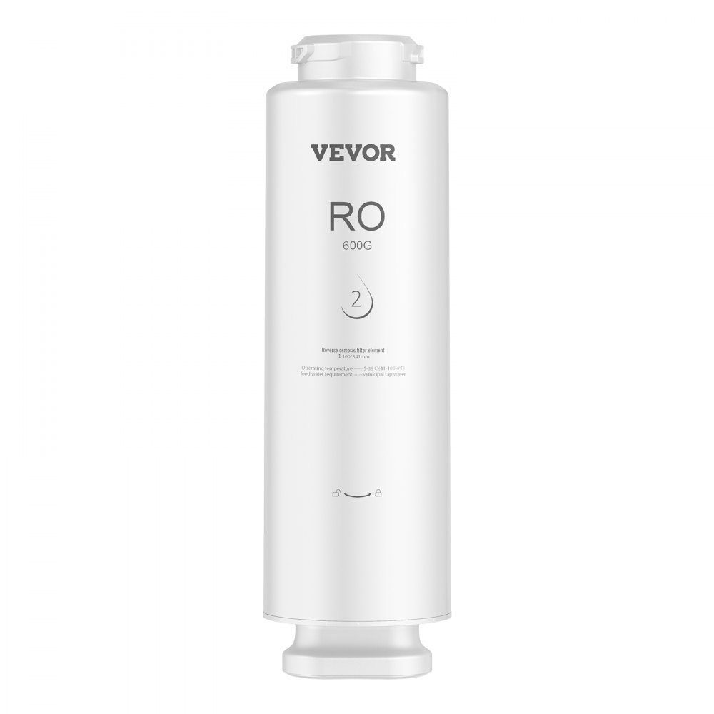 Sistema de ósmosis inversa VEVOR, repuesto de filtro de agua de ósmosis inversa de 10 etapas y 600 GPD, cartucho de filtro de ósmosis inversa con 24 meses de vida útil, reduce el plomo y el cloro, compatible con el filtro de agua bajo fregadero SS-003.