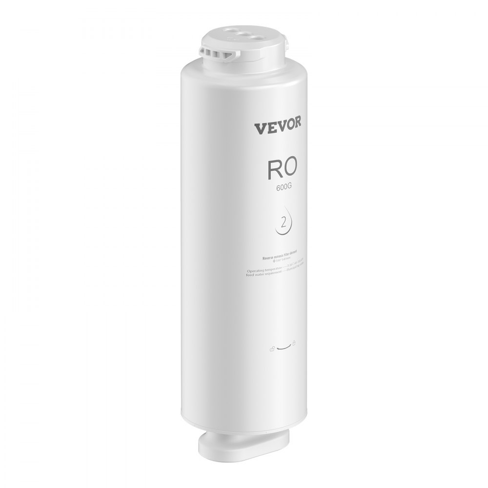 Sistema de ósmosis inversa VEVOR, repuesto de filtro de agua de ósmosis inversa de 10 etapas y 600 GPD, cartucho de filtro de ósmosis inversa con 24 meses de vida útil, reduce el plomo y el cloro, compatible con el filtro de agua bajo fregadero SS-003.