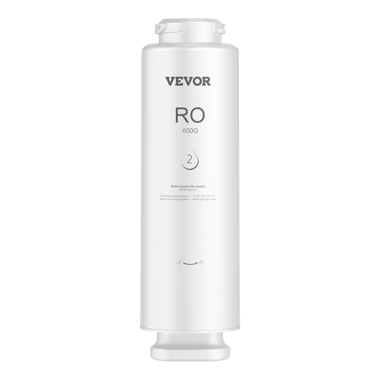 Sistema de ósmosis inversa VEVOR, repuesto de filtro de agua de ósmosis inversa de 10 etapas y 600 GPD, cartucho de filtro de ósmosis inversa con 24 meses de vida útil, reduce el plomo y el cloro, compatible con el filtro de agua bajo fregadero SS-003.