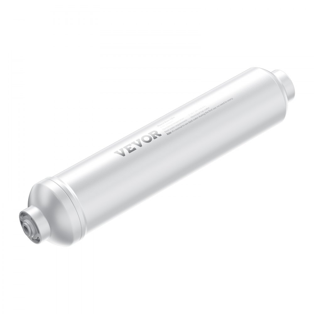 VEVOR Remineralization Filter, 1100 Gallons Remineralization Water Filter Replacement, 1/4" Quick Connect Mineral Filter, Restore Essential Minerals for Water Purifier, Under Sink Water Filter System
