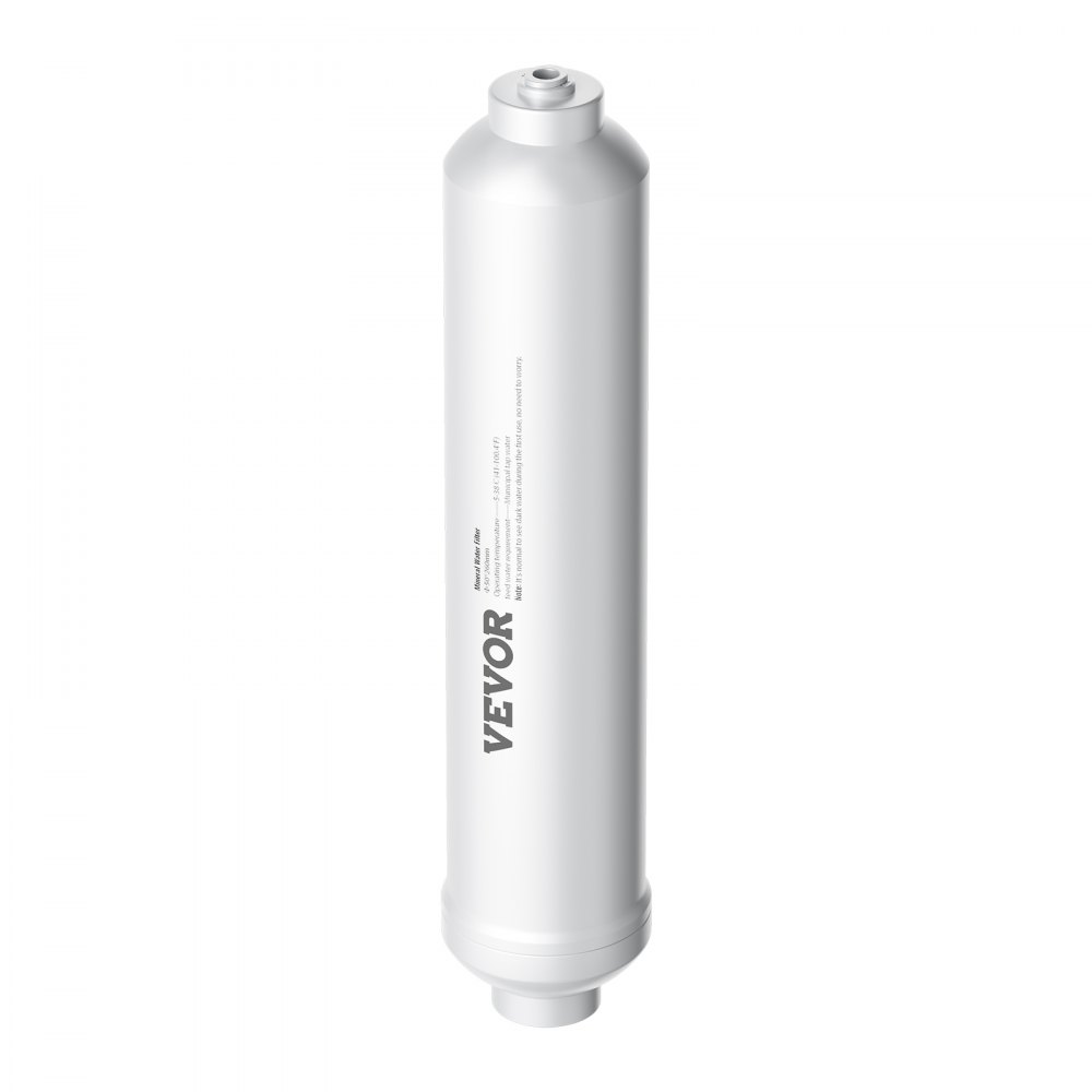 VEVOR Remineralization Filter, 1100 Gallons Remineralization Water Filter Replacement, 1/4" Quick Connect Mineral Filter, Restore Essential Minerals for Water Purifier, Under Sink Water Filter System
