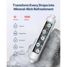 VEVOR Remineralization Filter Under Sink Water Filter Replacement 1100 Gallons