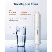 Reverse Osmosis System 1100 Gallons Replacement for Under Sink Water Filter