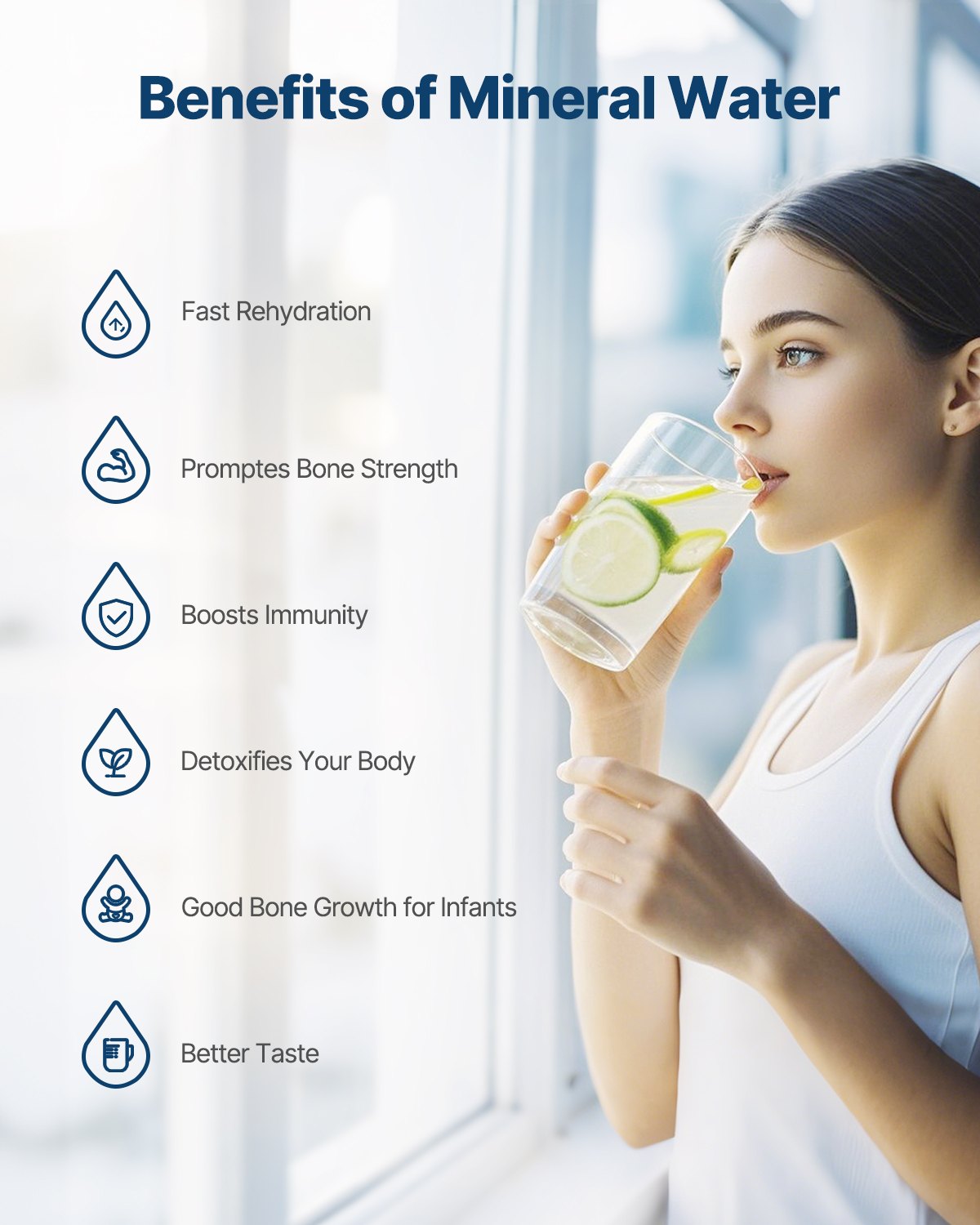 VEVOR Remineralization Filter, 1100 Gallons Remineralization Water Filter Replacement, 1/4" Quick Connect Mineral Filter, Restore Essential Minerals for Water Purifier, Under Sink Water Filter System