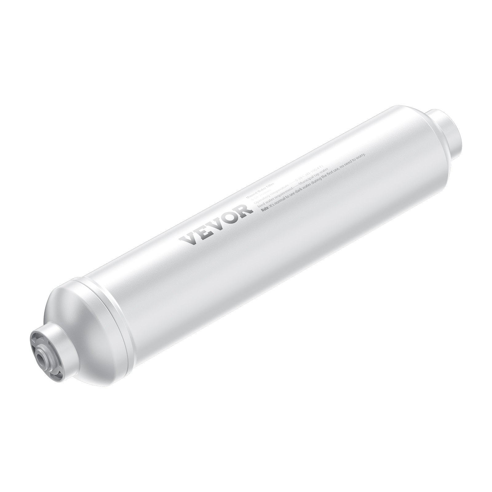 VEVOR Remineralization Filter, 1100 Gallons Remineralization Water Filter Replacement, 1/4" Quick Connect Mineral Filter, Restore Essential Minerals for Water Purifier, Under Sink Water Filter System