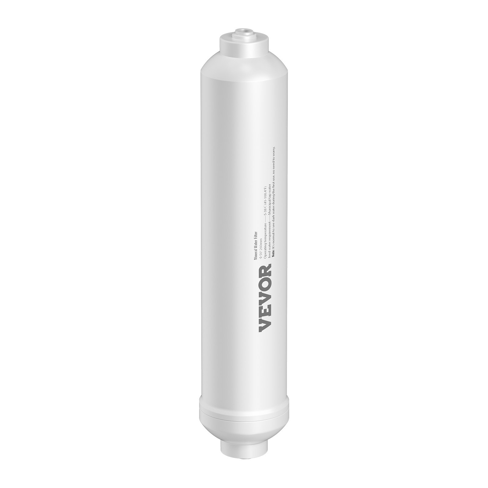 VEVOR Remineralization Filter, 1100 Gallons Remineralization Water Filter Replacement, 1/4" Quick Connect Mineral Filter, Restore Essential Minerals for Water Purifier, Under Sink Water Filter System