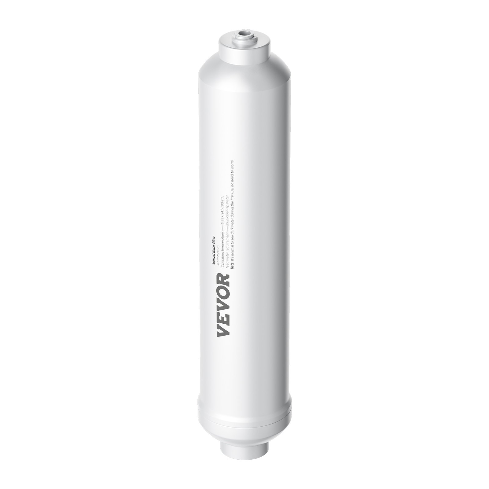 VEVOR Remineralization Filter, 1100 Gallons Remineralization Water Filter Replacement, 1/4" Quick Connect Mineral Filter, Restore Essential Minerals for Water Purifier, Under Sink Water Filter System